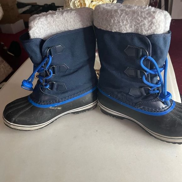 Sorel Kids Blue and Black Snow Boots - Picture 3 of 9